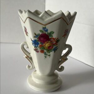 Small‎ Floral Vase with Handles Made in Slovakia